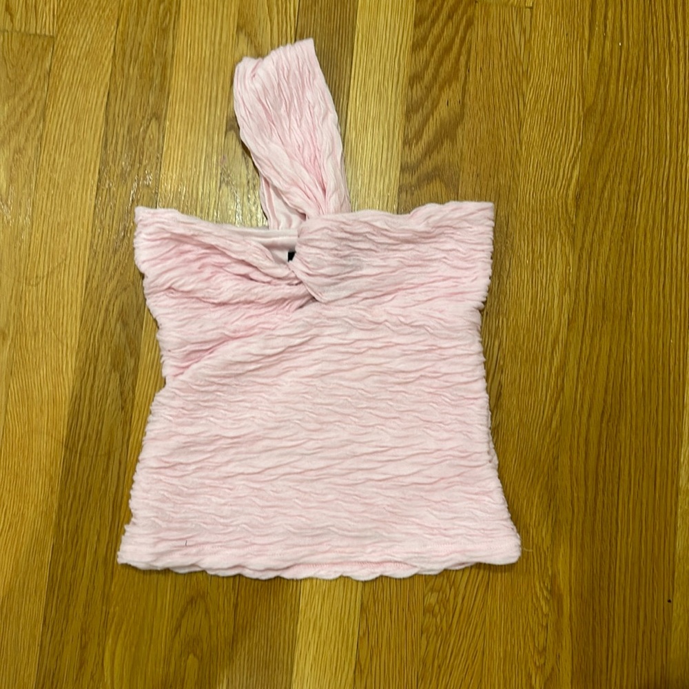 Pink one shoulder top